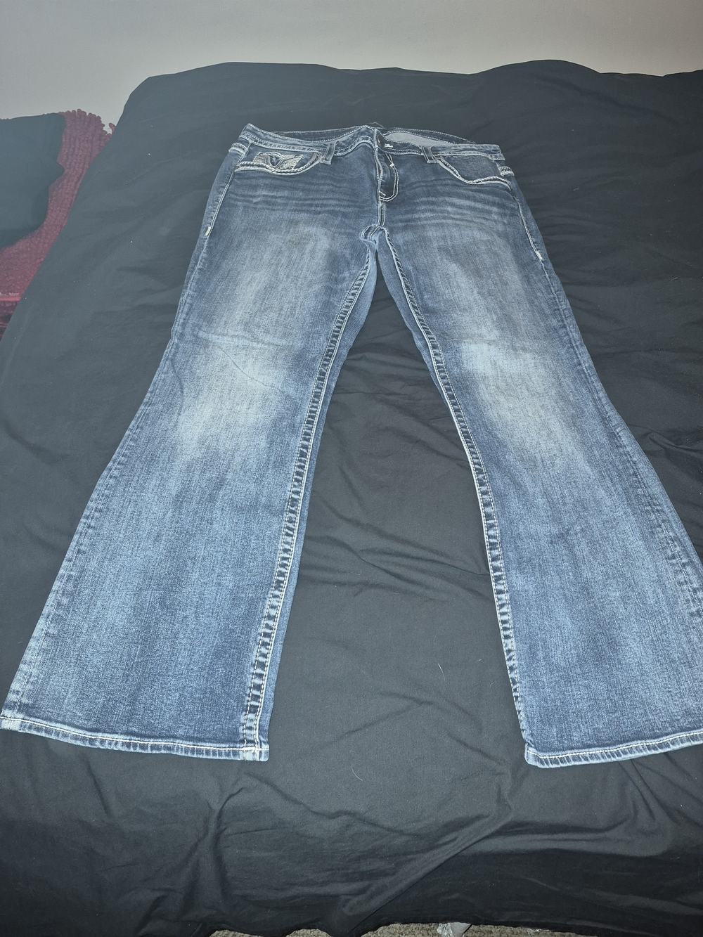 Vigoss Women's Faded Blue Bootcut Jeans - 18W